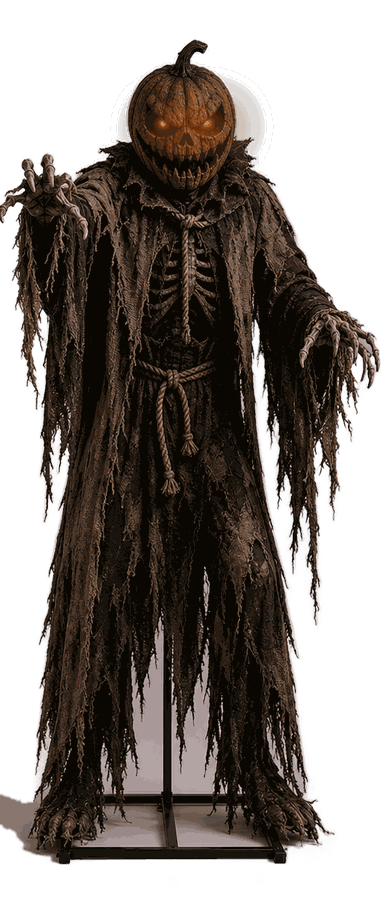 L’Épouvantail Citrouille – Animatronique 180 cm